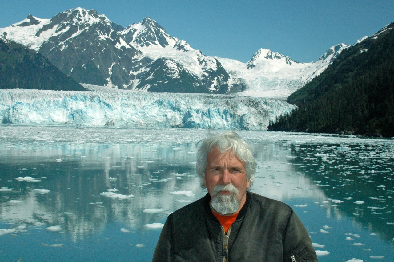 World's Greatest Tour Guide in front of one of the major glaciers