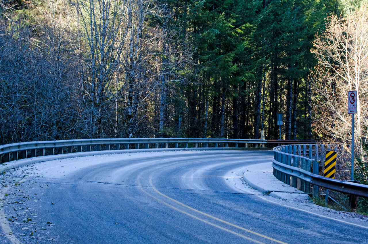 Frosty stretch of road