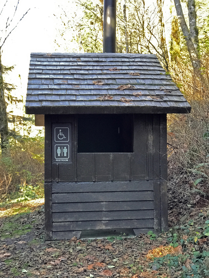 A very fancy loo, considering it's two miles from the nearest trailhead