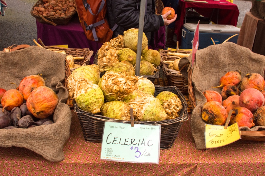 Celery roots at the Farmers' Market